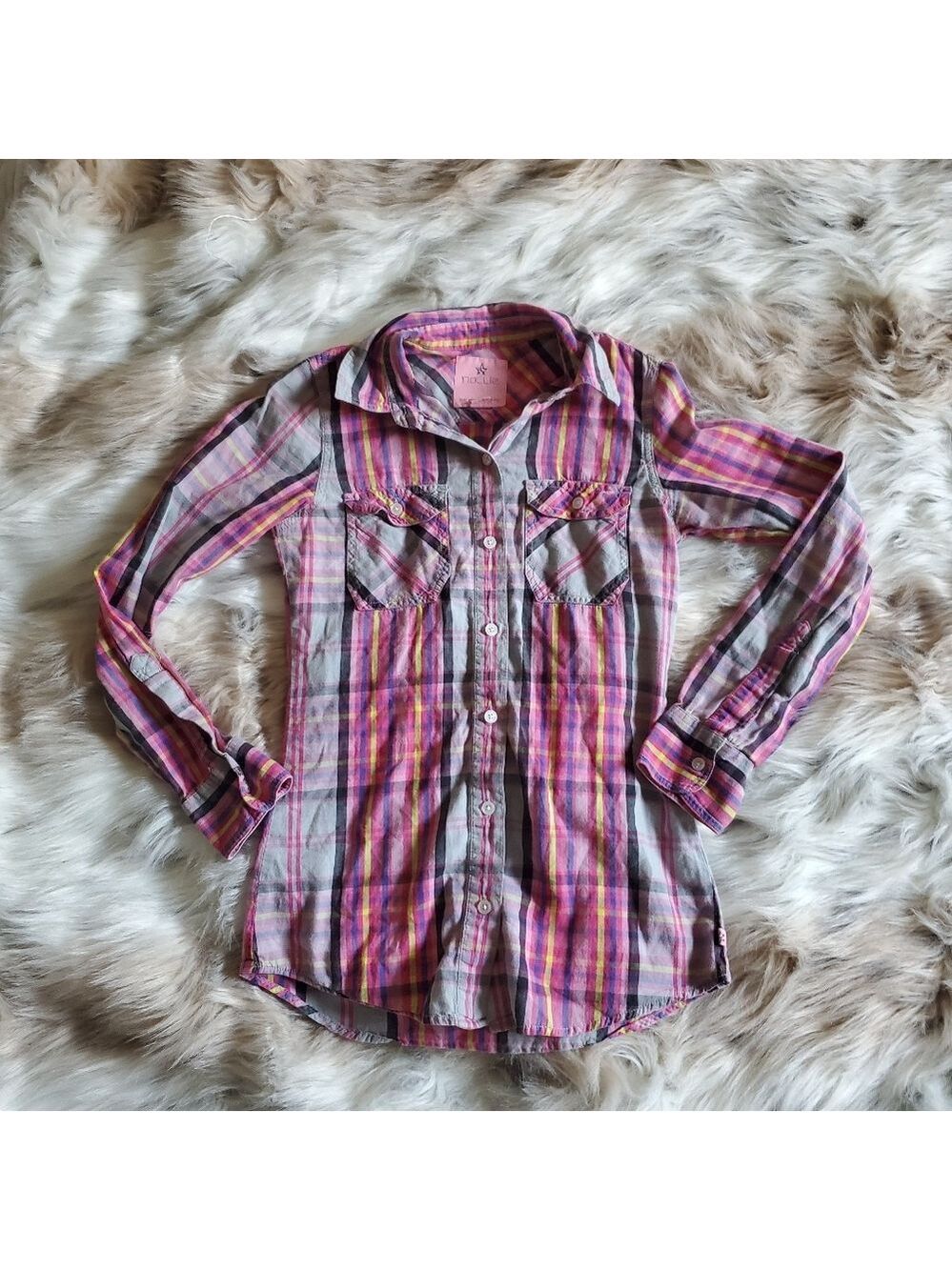 Nollie Boyfriend Button Up Plaid